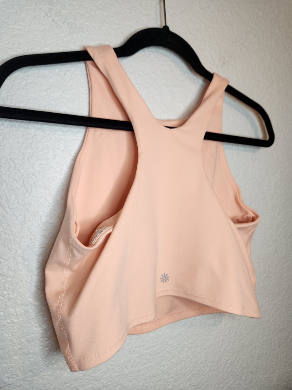 Athleta Conscious Crop Bra Coral Peach Cropped Scoop Neck Tank Top M - Picture 5 of 9